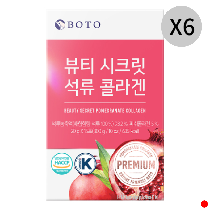 보뚜 뷰티 시크릿 석류 콜라겐 젤리 스틱 추천 15포X6 : 이리와코리아