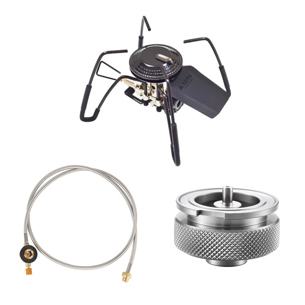 모아이캠핑 이소가스 연장호스 어댑터 세트 소토버너 ST-310 ST-340 호환