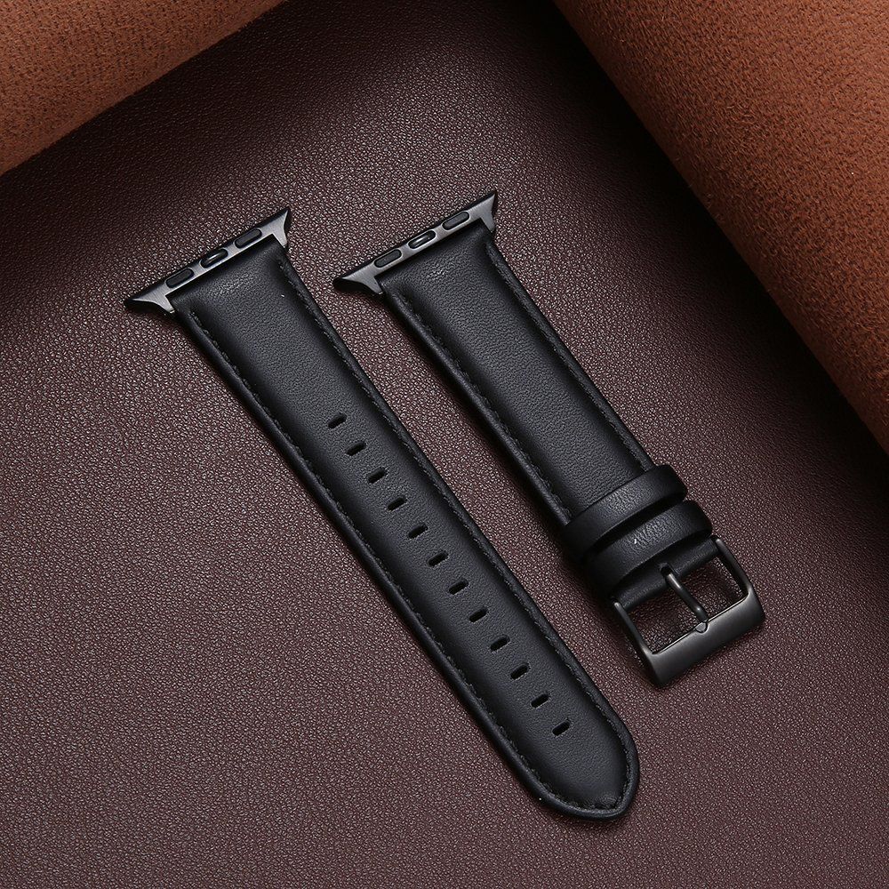 애플워치10 10세대 가죽 스트랩 브라운 패턴 손목 밴드 검은색 40mm(iwatch4/5/6/se 세대) 이미지 6