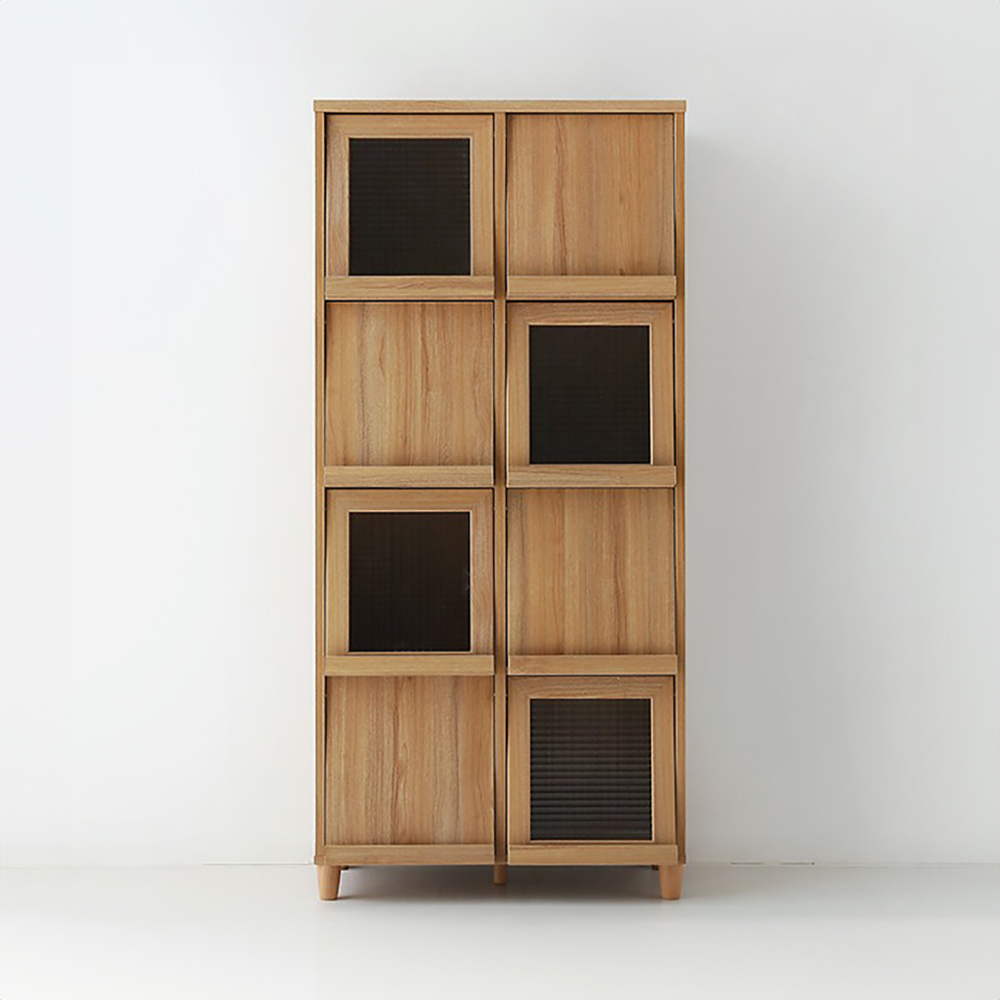 필몬 수납장 8문 NFM17380F 세로형 810x450x1730mm, 4단, 캄포어베니어 6396.4798 - 메인 이미지