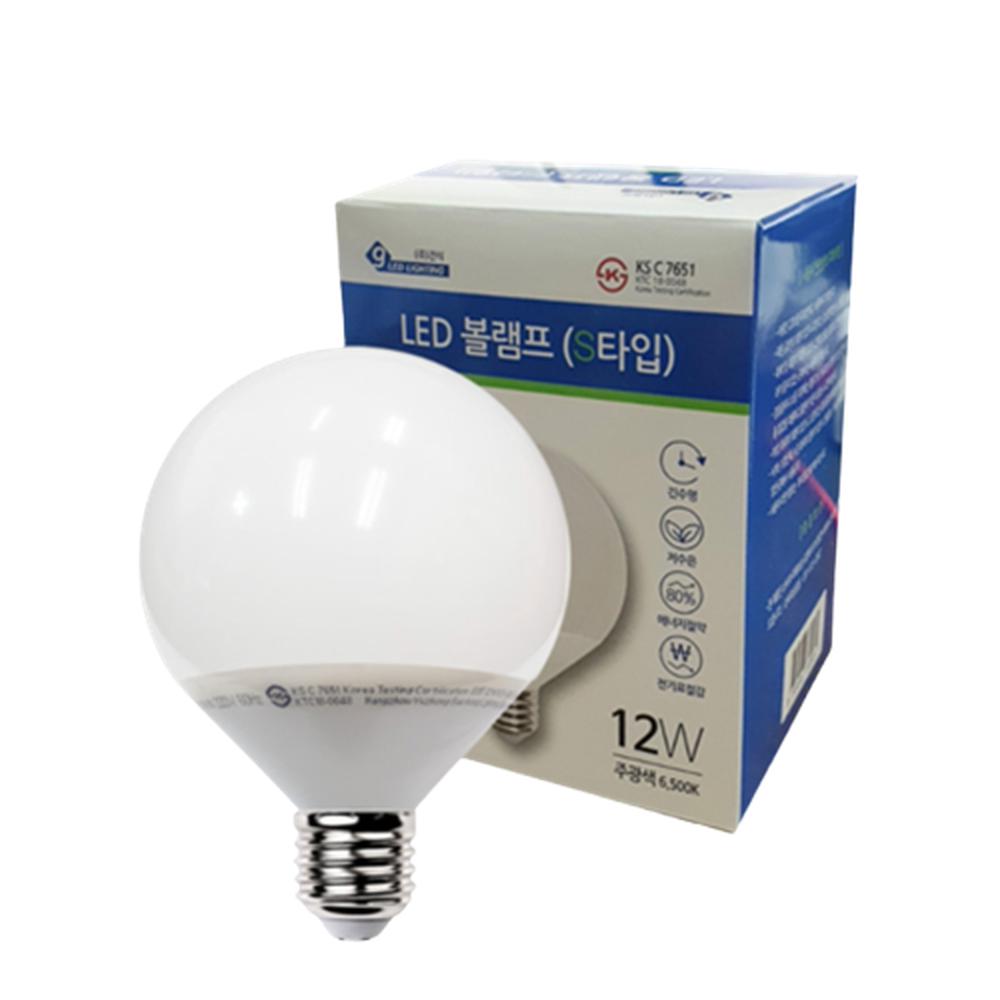 컨버터내장 LED볼램프 전구 12W 주광색 6500K E26 960lm