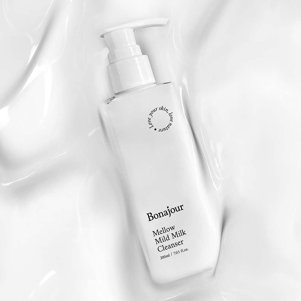 보나쥬르 비건 멜로우 마일드 밀크클렌저 / 저자극 모공각질케어 클렌징밀크 200ml - 상품 이미지