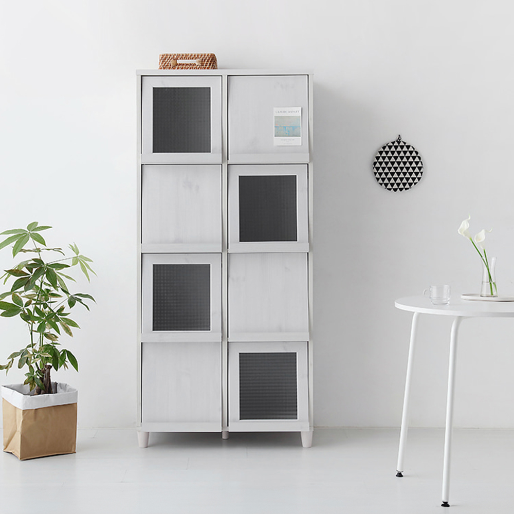 필몬 수납장 8문 NFM17380F 세로형 810x450x1730mm, 4단, 화이트파인베니어 5339.8484 - 상세 이미지 3