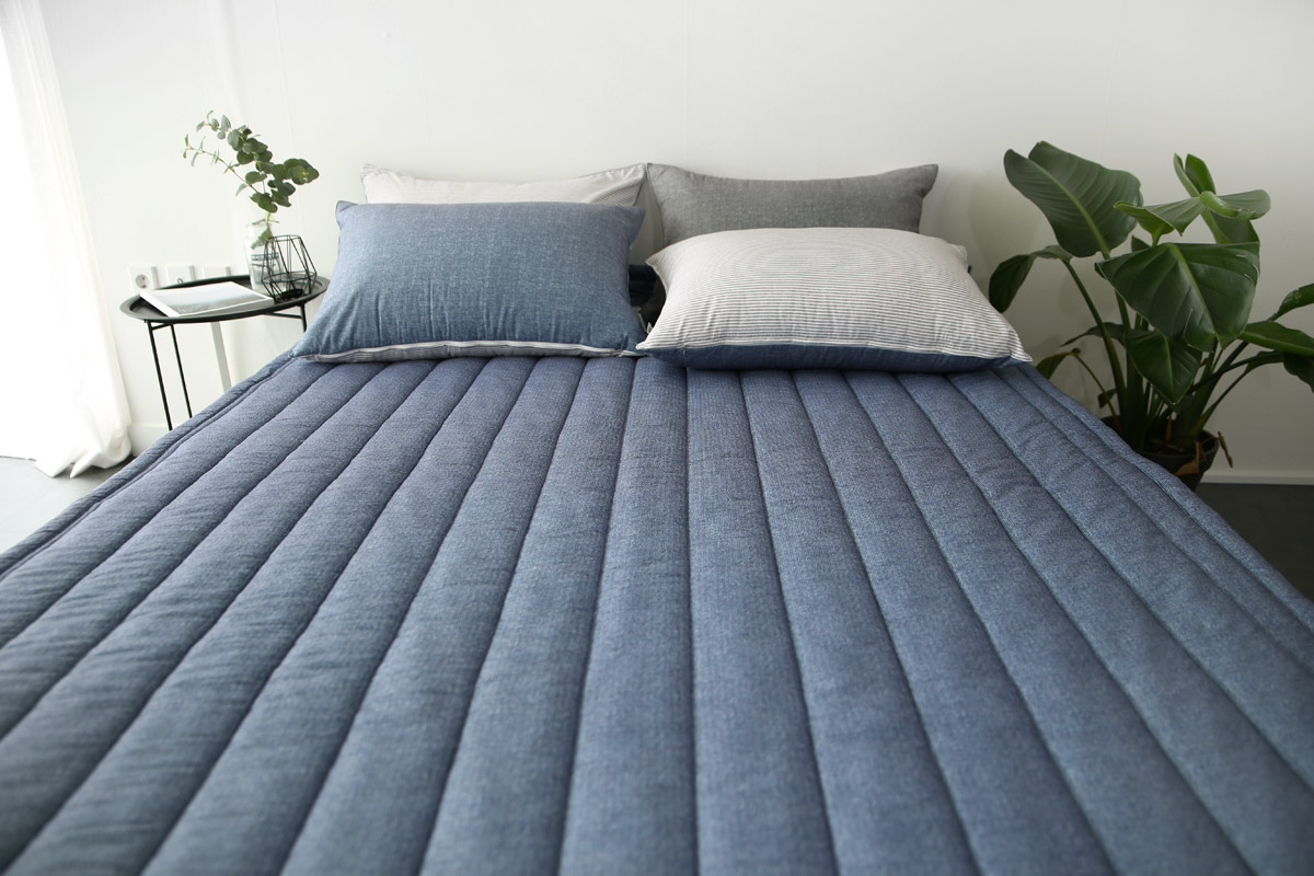 이불패드 침대패드 스트라이프 알러지케어 고정밴드 SS