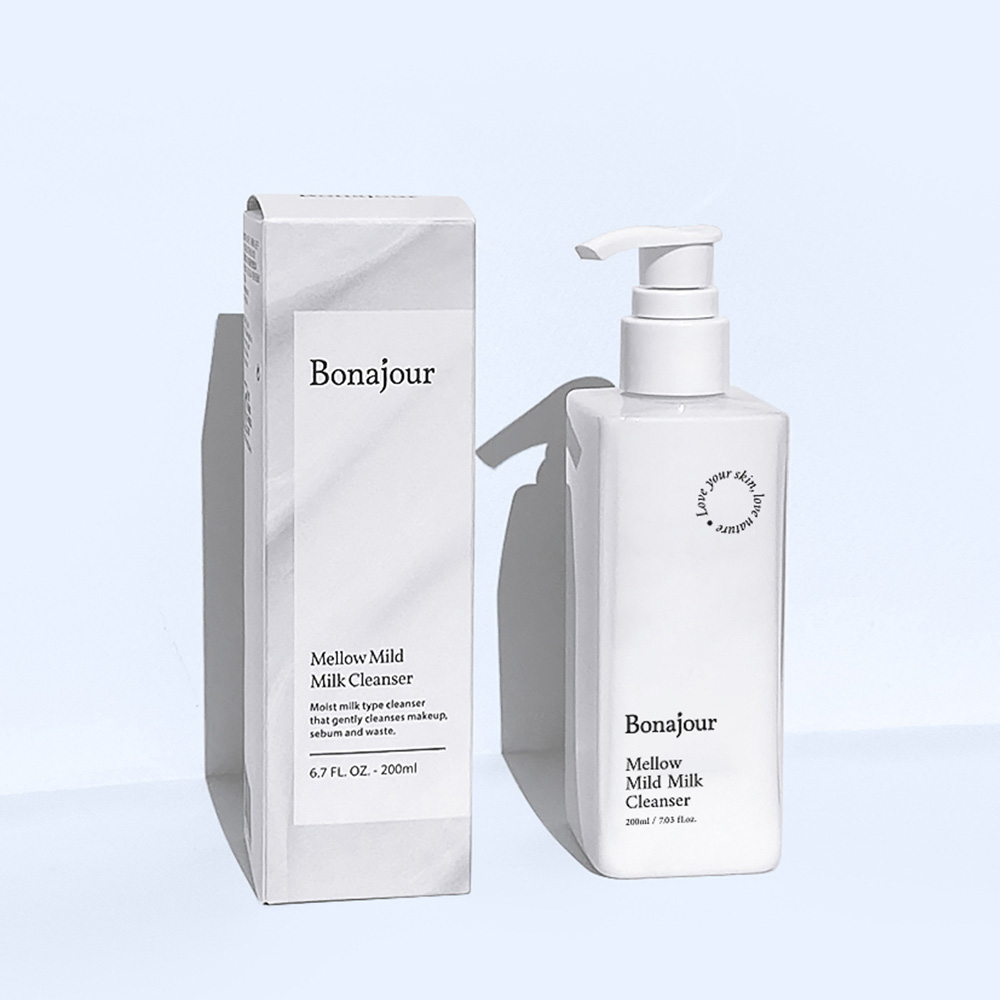 보나쥬르 비건 멜로우 마일드 밀크클렌저 / 저자극 모공각질케어 클렌징밀크 200ml - 상세 이미지 3