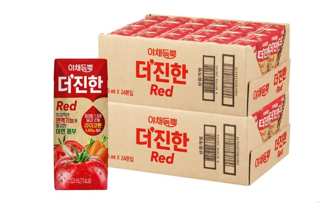 롯데칠성 더진한 레드주스 코스트코 당근 토마토 토마토즙 주스 24팩 - 상세 이미지 2