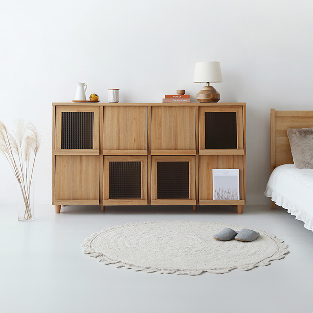 필몬 수납장 8문 NFM90159F 가로형 1590x445x920mm, 2단, 캄포어베니어 4173.4170 - 상세 이미지 3