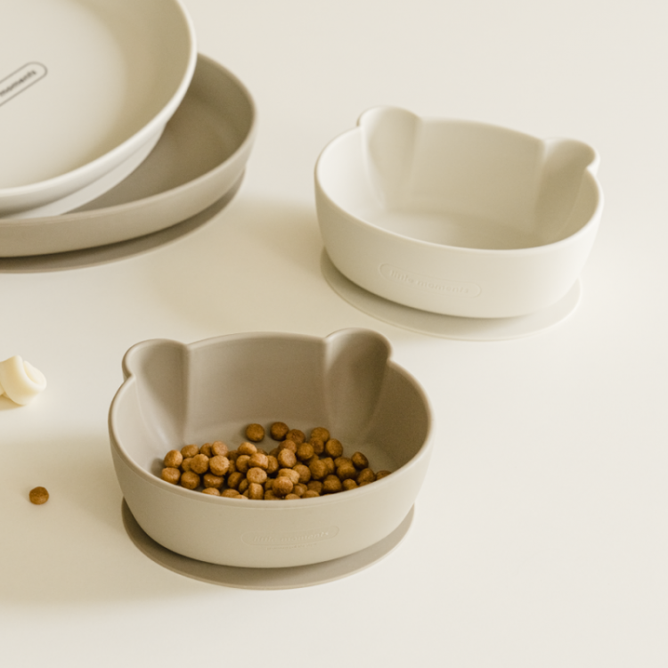 리틀모먼트 실리콘 흡착 강아지 고양이 밥그릇 물그릇 애견식기 사료 슬로우 급체방지