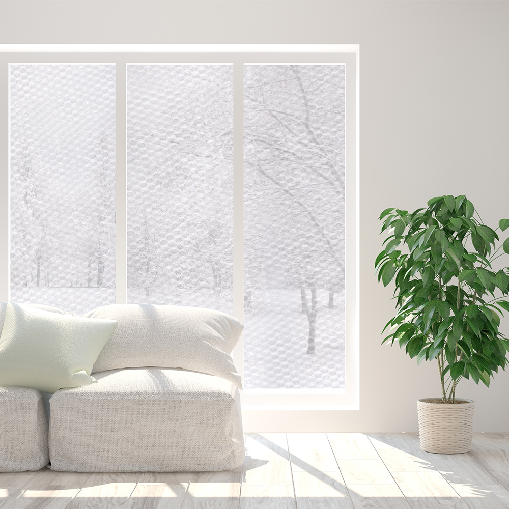 홈트너 물로 붙이는 단열시트 난방 창문 에어캡 방한 단열뽁뽁이 일반형 3중 베이직 2.5m