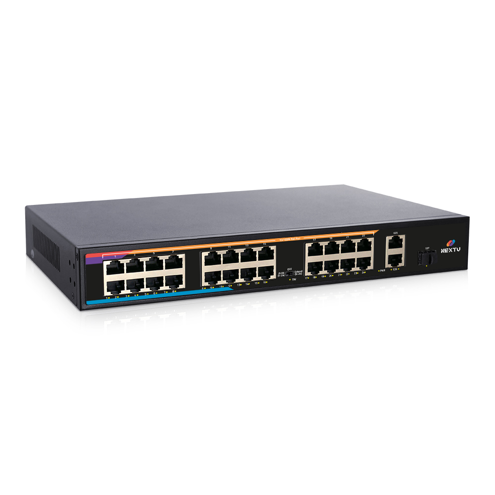 10/100 Mbps 24포트 2TP 1SFP 기가 POE스위치 300W NEXT POE327SFP-TP - 상세 이미지 2