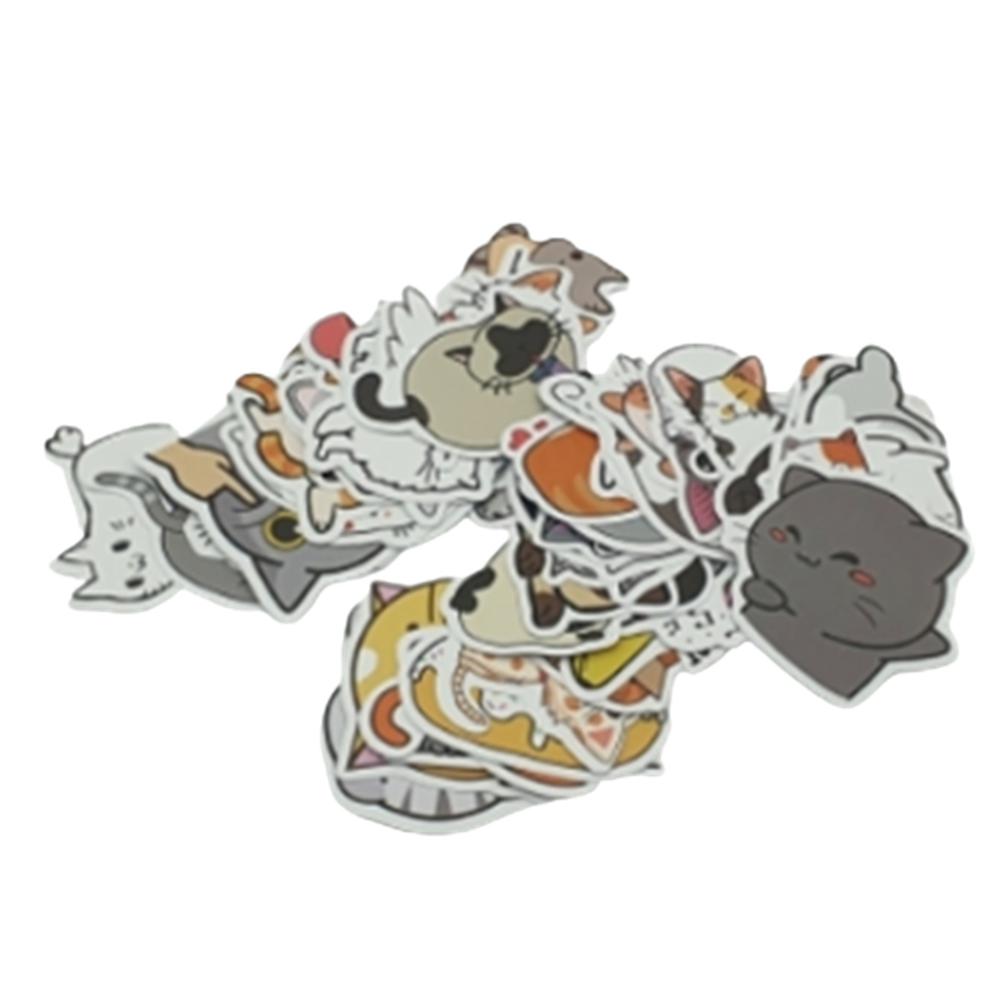 방수 스티커 다이어리 꾸미기 50P 고양이, 1매