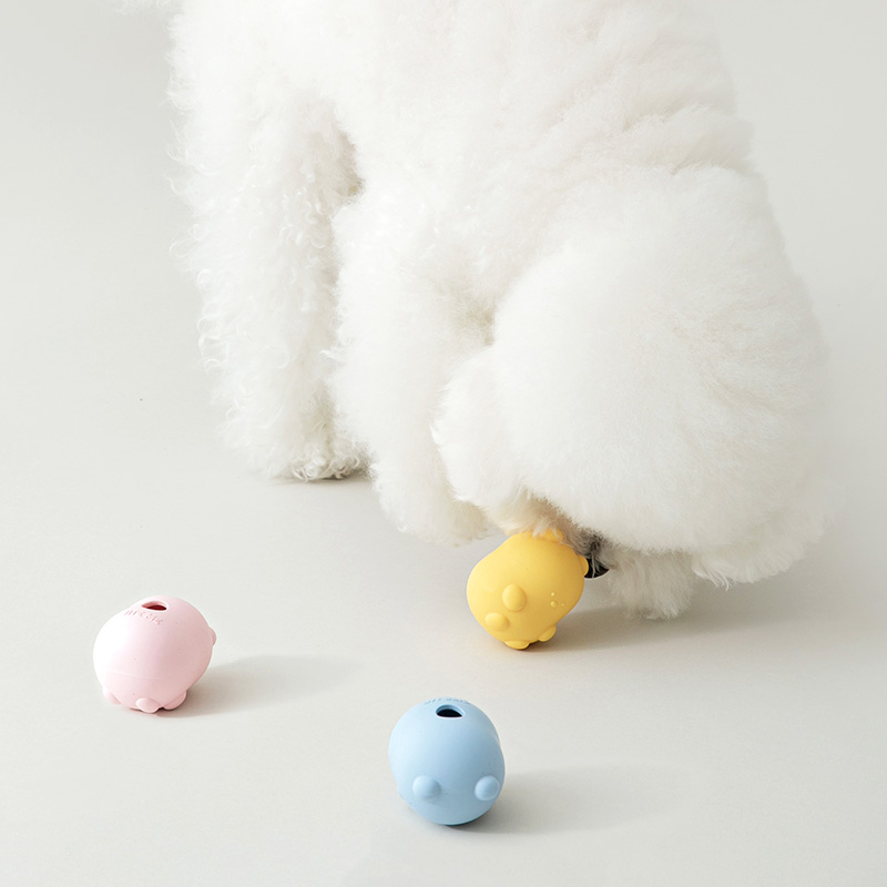 강아지 공 장난감 젤리곰 실리콘 노즈워크 볼 강아지 장난감 3종 SET 핑크 옐로우 스카이블루