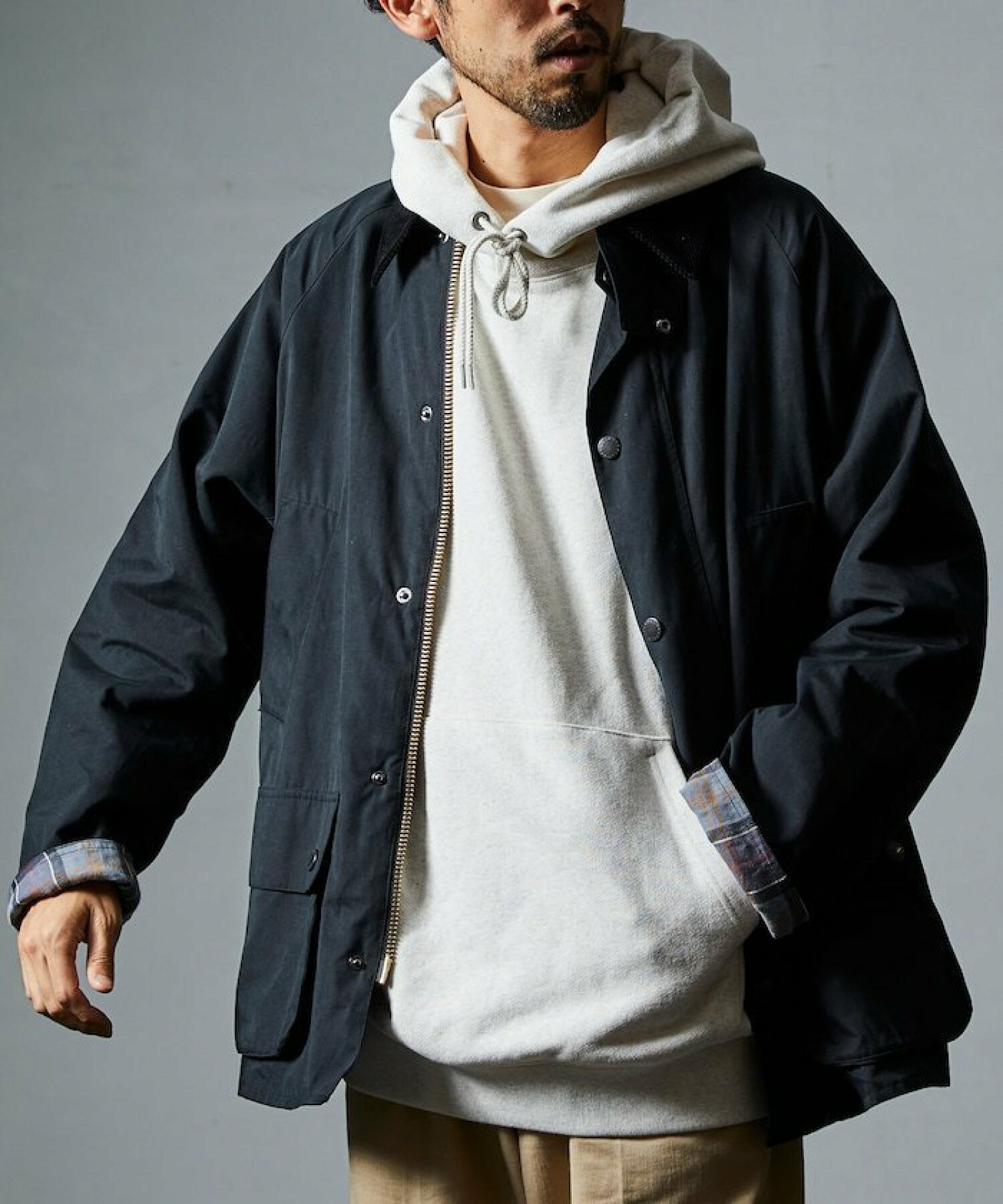 바버 Barbour x 프릭스스토어 BEDALE OS Sleeve 논왁스 재킷 5컬러 - 상세 이미지 5