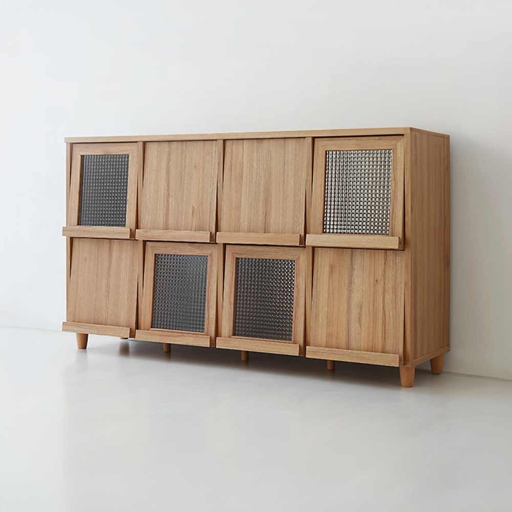 필몬 수납장 8문 NFM90159F 가로형 1590x445x920mm, 2단, 캄포어베니어 4173.4170 - 상세 이미지 2
