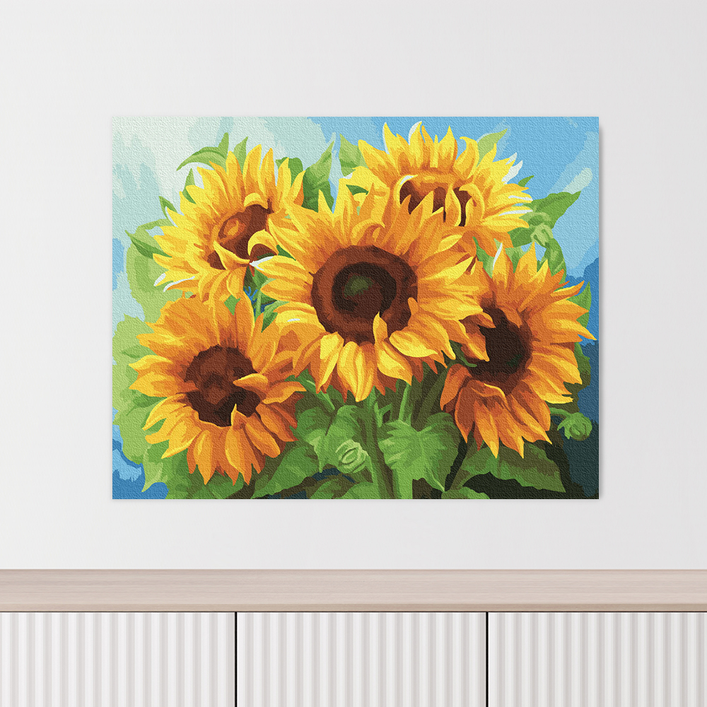 명화그리기 특대형 유화 그림 풍경화 감성 취미 그리기세트 DIY 바다빛 튤립 60x75