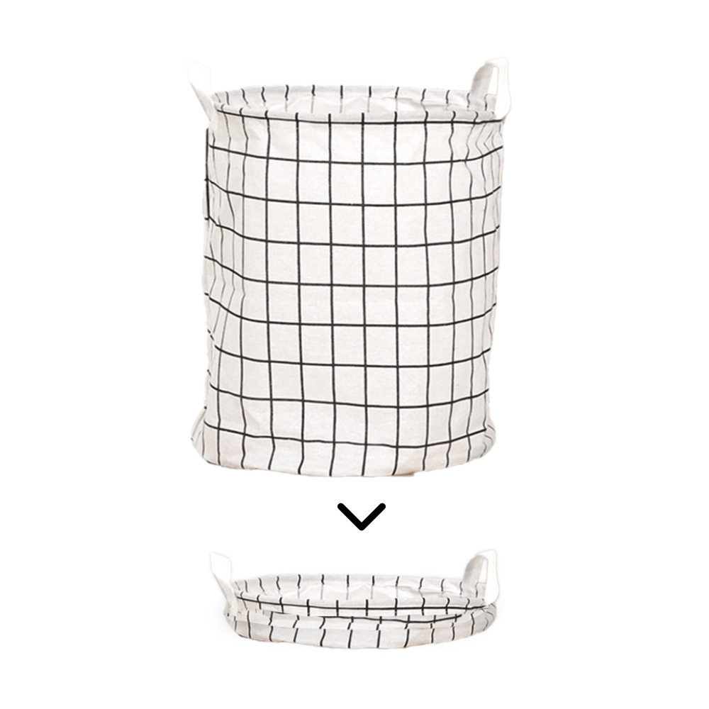 대용량 접이식 빨래바구니 원통형 55L