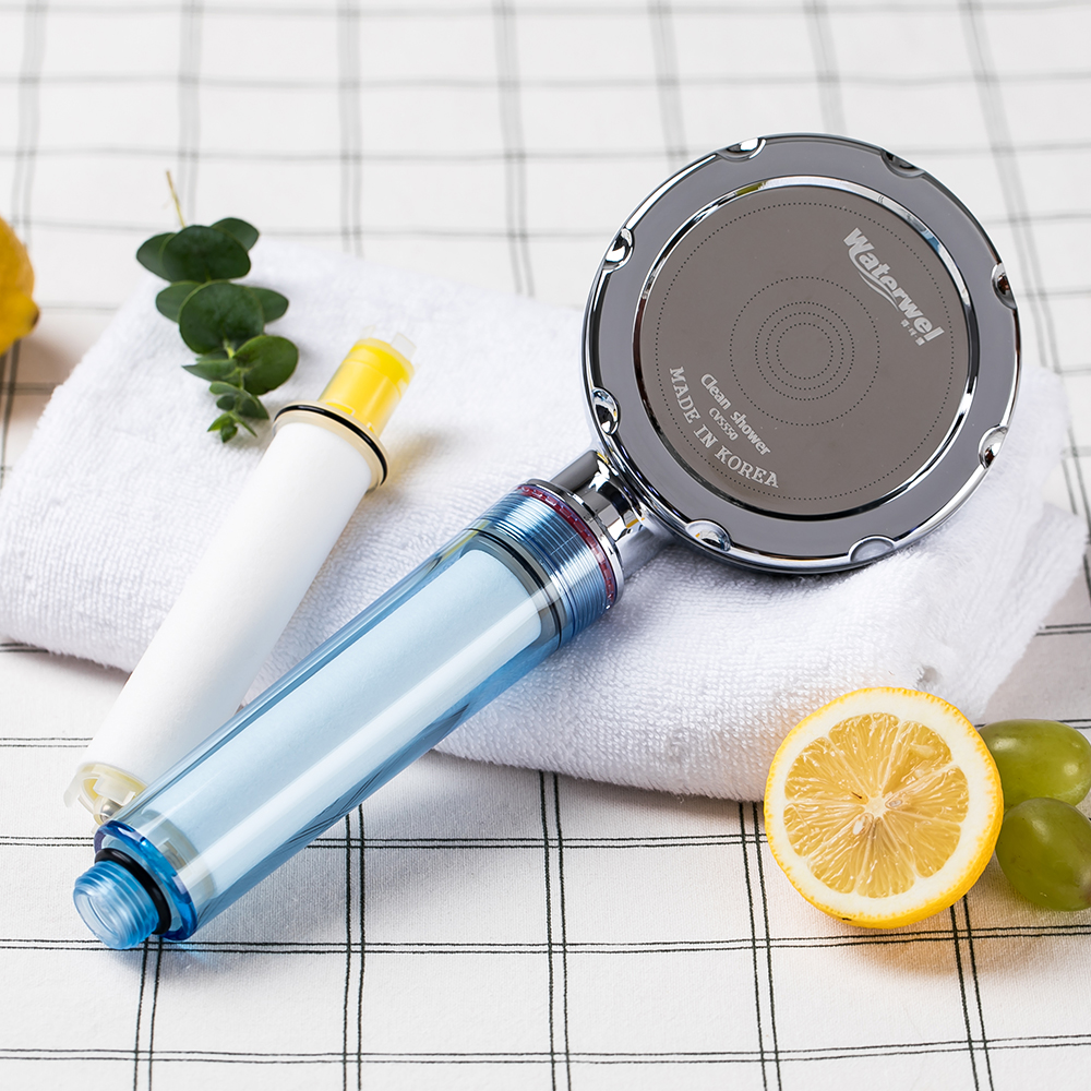 워터웰 빅헤드 샤워기헤드 필터 비타민 해바라기 와이드 녹물제거 수압상승 고압절수 아기 욕실