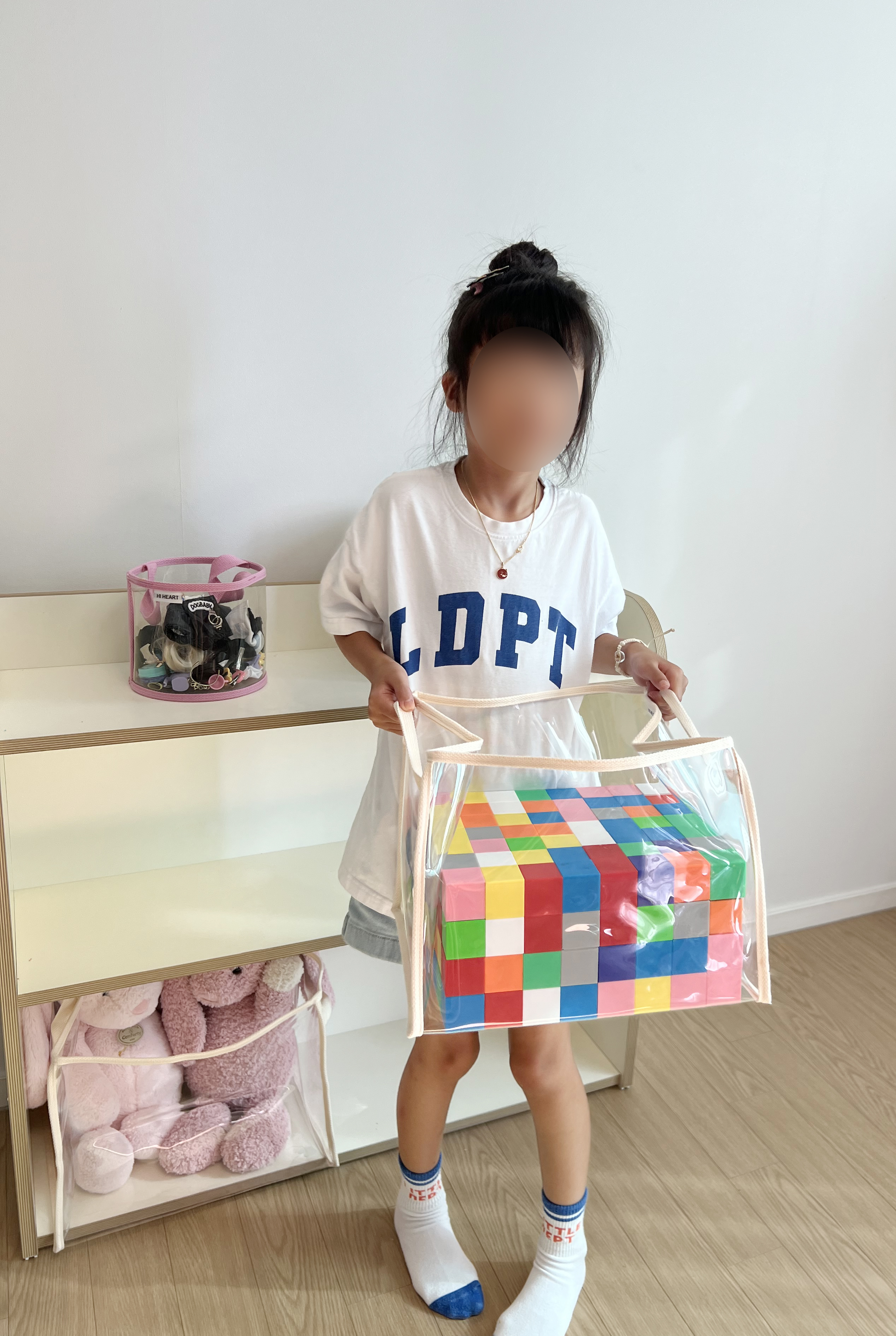하이하트 냄새없는 사각형 TPU 투명 장난감 정리함 M 이미지 8