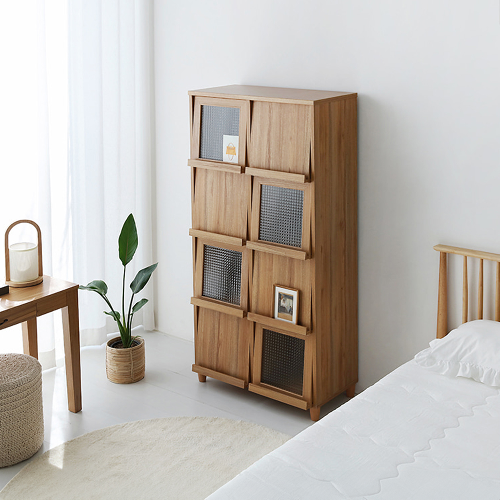 필몬 수납장 8문 NFM17380F 세로형 810x450x1730mm, 4단, 캄포어베니어 6396.4798 - 상세 이미지 4