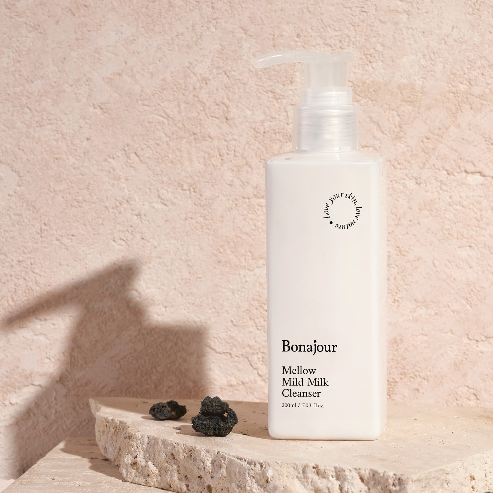 보나쥬르 비건 멜로우 마일드 밀크클렌저 / 저자극 모공각질케어 클렌징밀크 200ml - 상세 이미지 2
