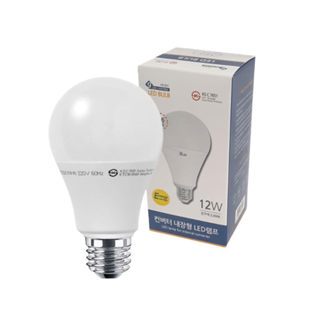 12W LED벌브 3000K 전구색 램프 컨버터내장형 전구 E26 26mm 백열등색 조명