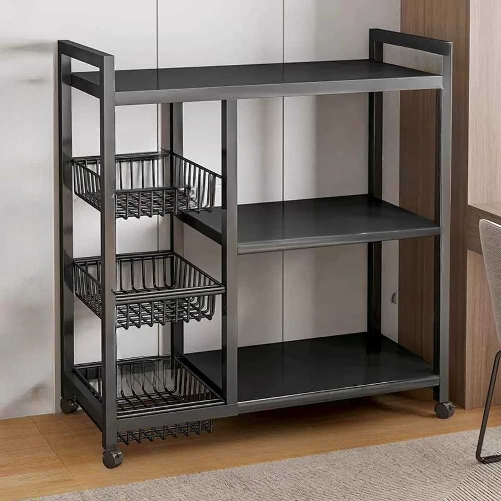 주방수납장 틈새 코너장 철제 선반장 3단 80X32X80 - 상품 이미지
