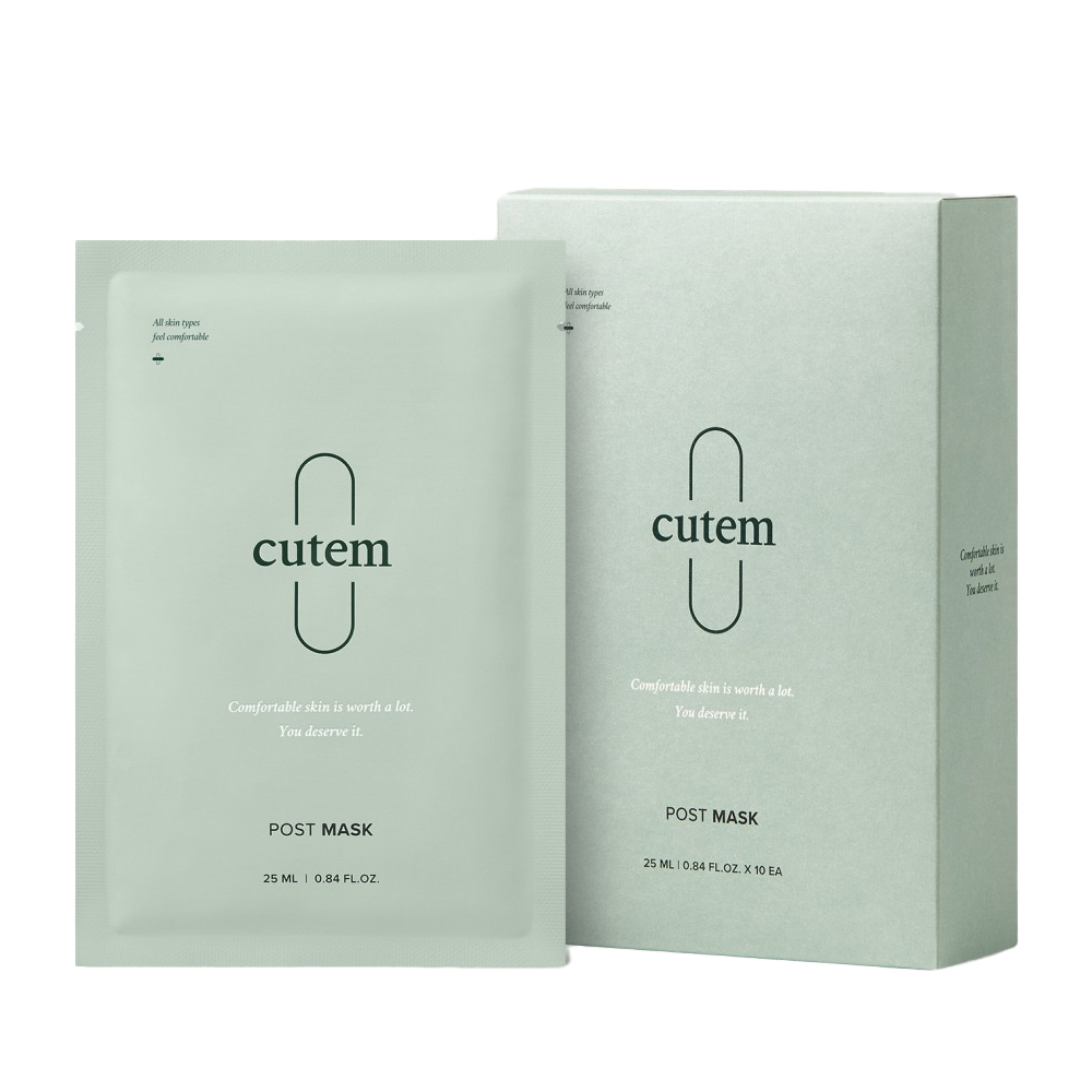 큐템 포스트 마스크 세트 25ml 10장 트러블 쿨링 진정 영양+샘플 - 상품 이미지