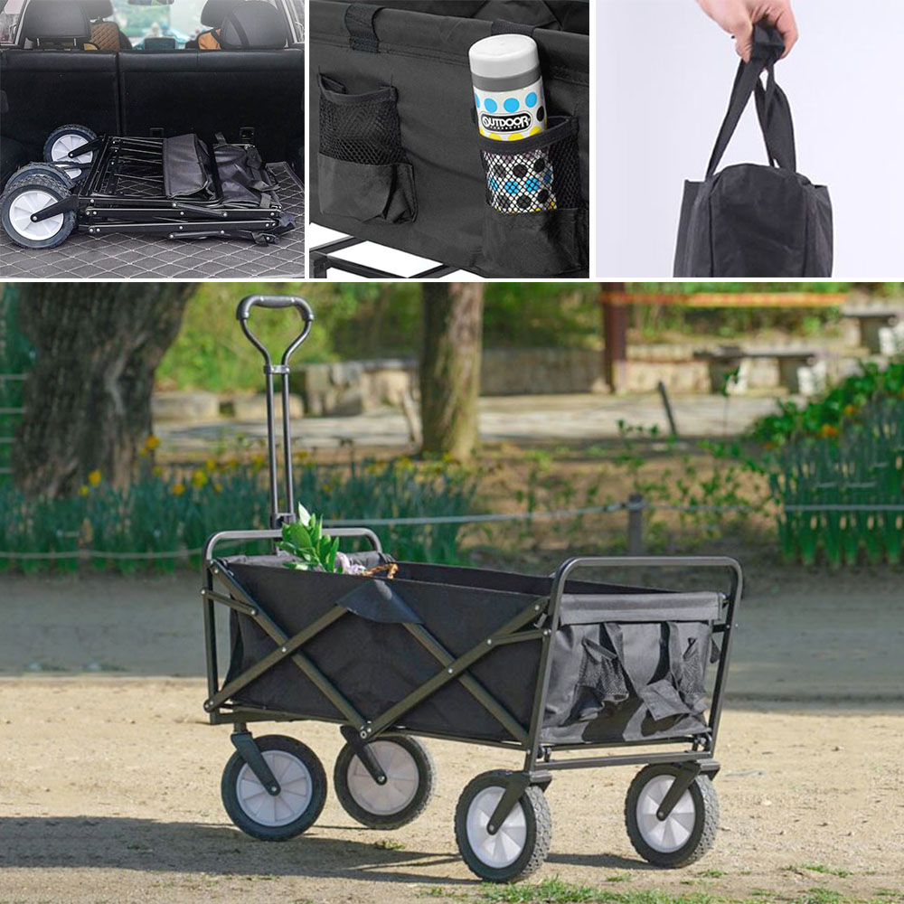 접이식 캠핑 웨건 다목적 간편 이동식 각도조절 폴딩 카트