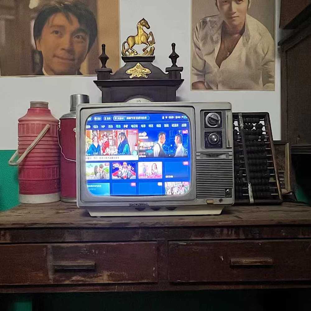옛날TV 카메라세트 빈티지 인테리어 브라운관 앤티크 14인치 - 상세 이미지 4