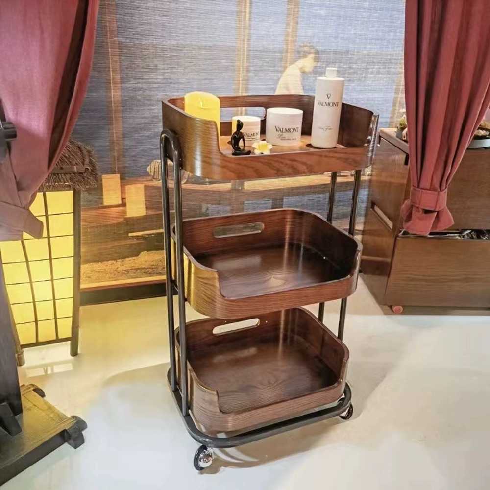 무빙 트레이 원목 웨건 우드 선반 이동 피부샵 뷰티샵 - 상세 이미지 5
