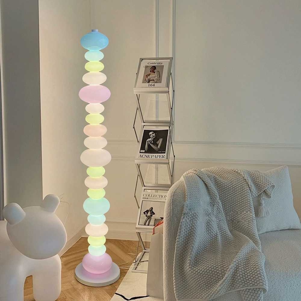 마카롱색 LED 조명 홈 소파옆 장스탠드 카페 침실 따뜻한 조명 - 상세 이미지 5