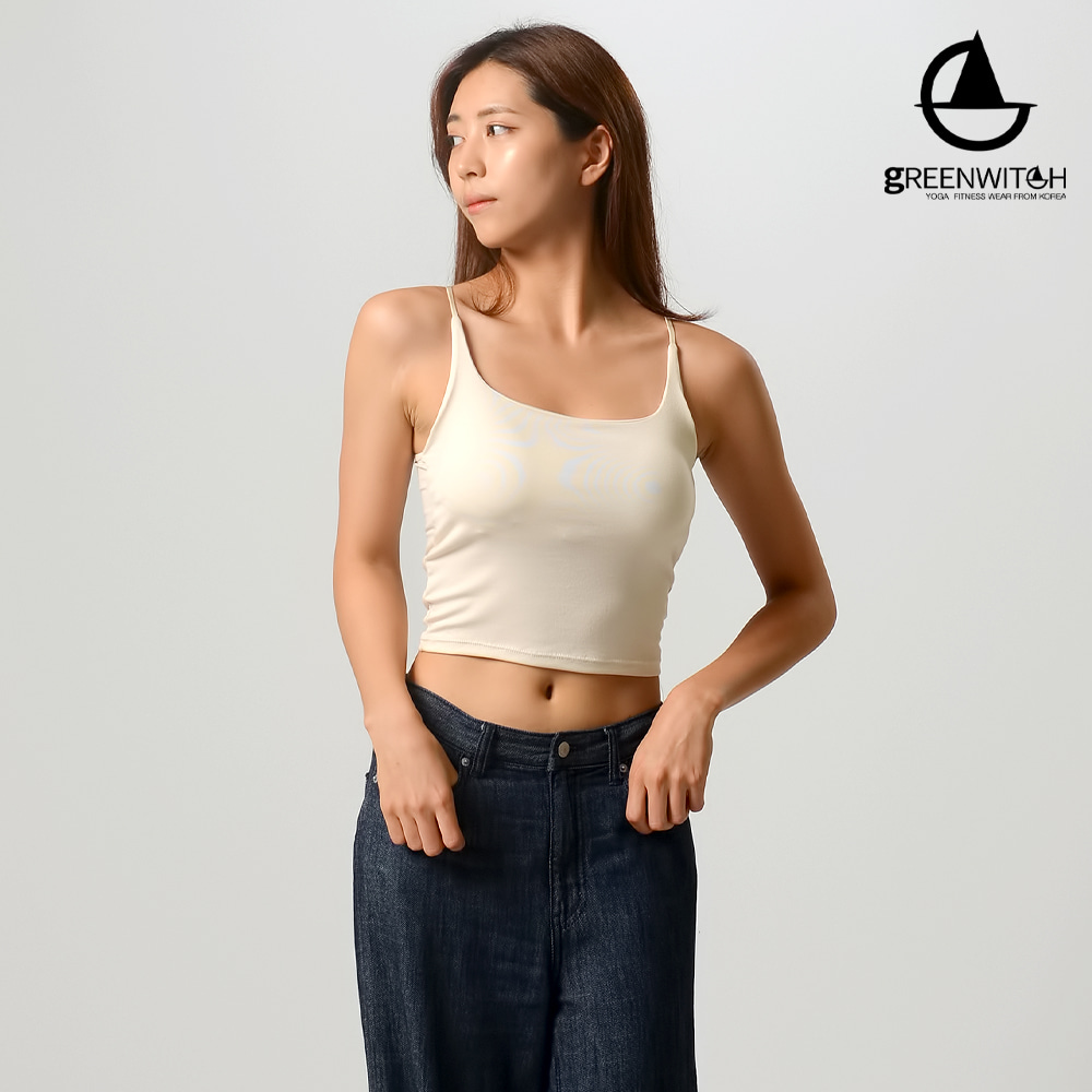그리니치 티룰 크롭브라탑 모달 끈조절캡나시 요가복 - 상세 이미지 5