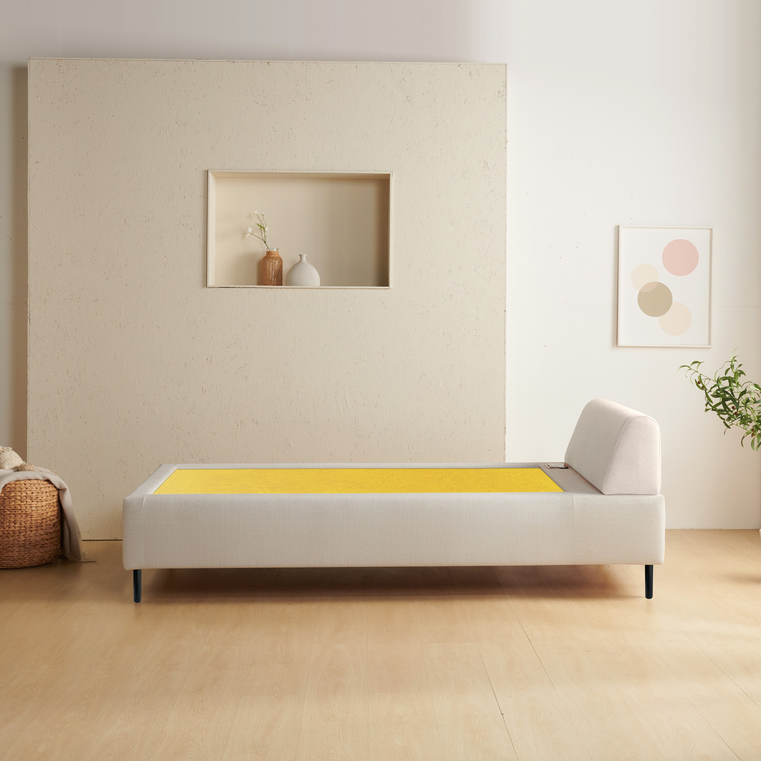 1+1 가보건강침대 황토 밀양흙침대 세라믹볼 세라믹스 돌침대 슈퍼싱글 패브릭 SS로웰SE