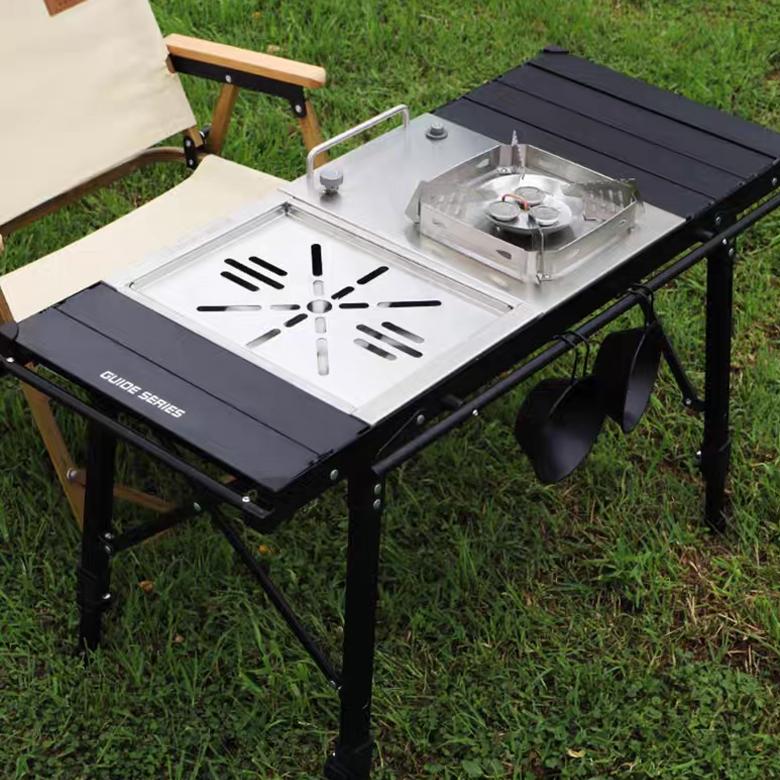 igt테이블 캠핑 알루미늄 경량 접이식 버너 테이블