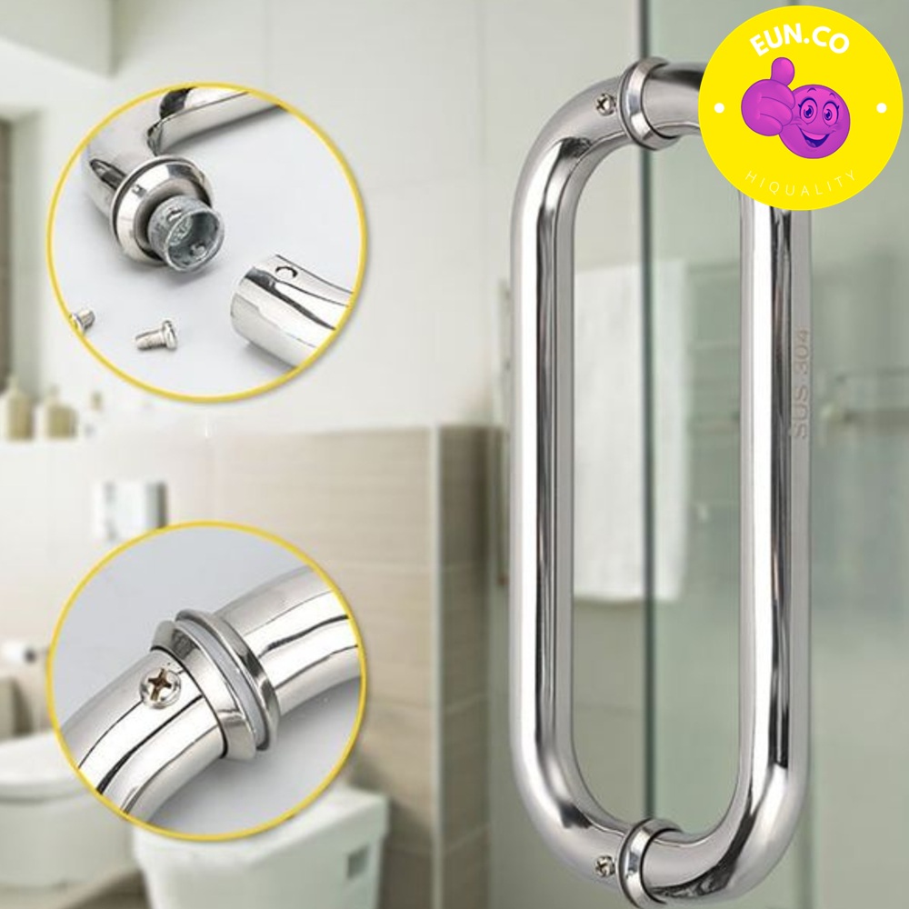 욕실 샤워부스 안전 손잡이 스텐유광 글라스 도어