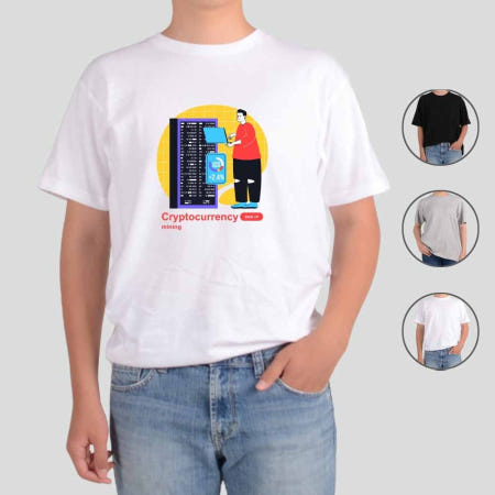 ATOGATO 가상화폐 비트코인 블록체인 맞춤 반팔티