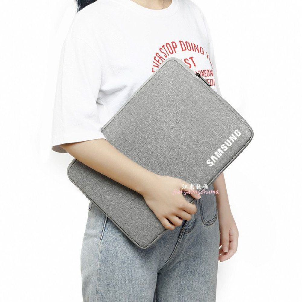 갤럭시탭s10 울트라 플러스 파우치 로고 가방 미니백 업그레이드된 벨벳 버전 실버 그레이 + 파워 갤럭시 탭 S10+(12.4인치) - 상세 이미지 5