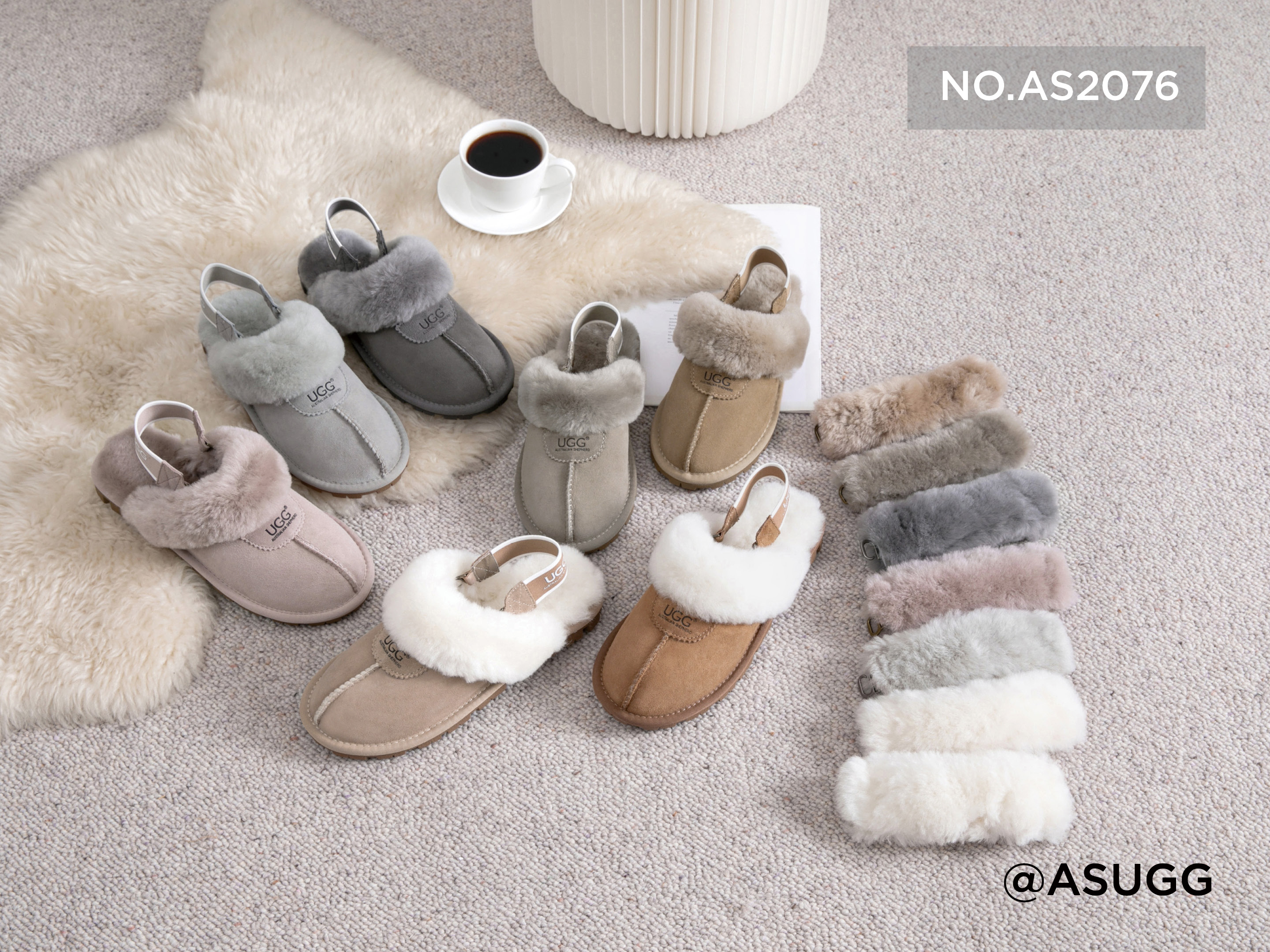 호주 어그 코케트 펀케트 수지 와플 머핀 플랫폼 통굽 밴딩 키높이 에버 여성 양털 슬리퍼