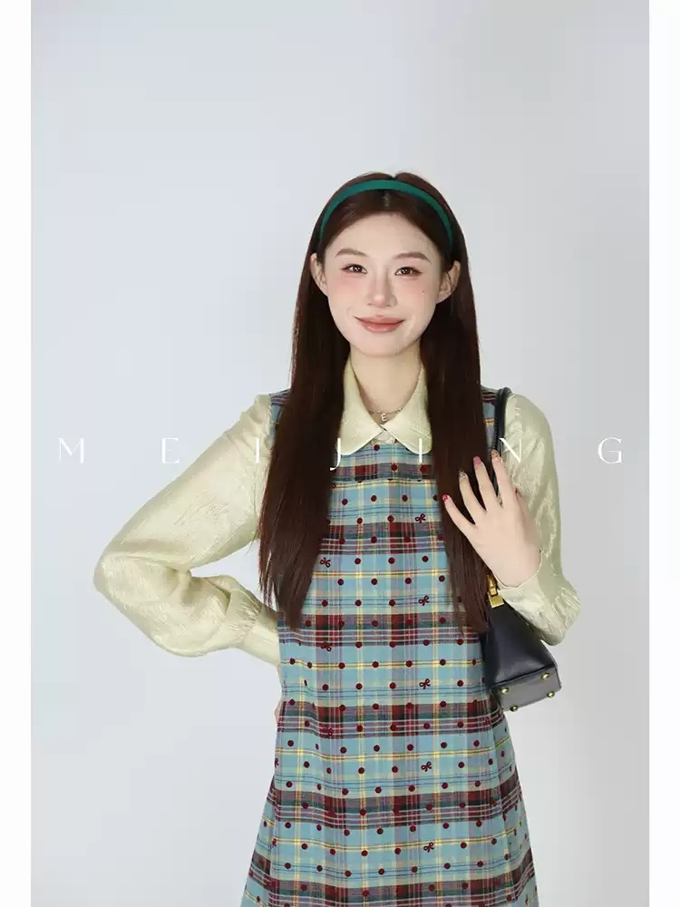 놀라운 토요일 335화 태연 원피스 체크 캐주얼 의상 옷 패션 - 상세 이미지 2