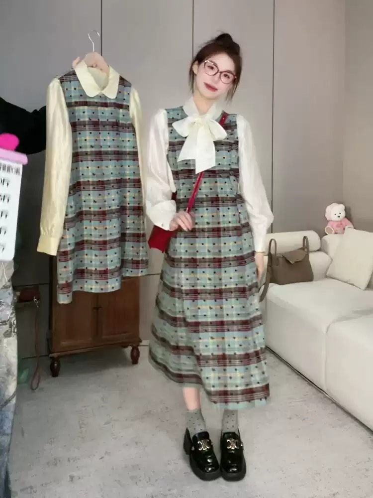 놀라운 토요일 335화 태연 원피스 체크 캐주얼 의상 옷 패션 - 상세 이미지 5