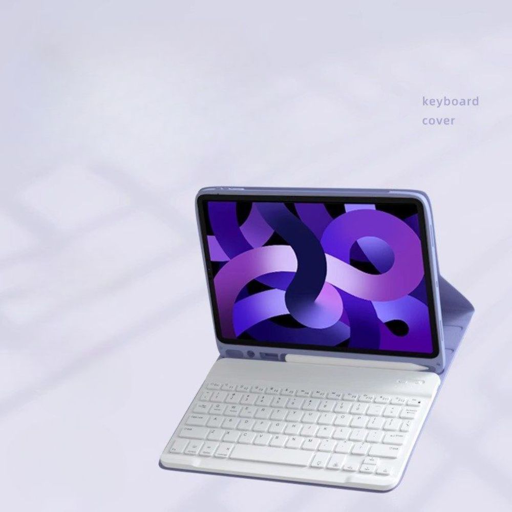 갤럭시탭 s10+ 케이스 블루투스 키보드 마우스 가죽 커버 삼성 갤럭시 탭 S10+(12.4인치) 라벤더퍼플+블루투스키보드+마우스+강화필름+펜 - 상세 이미지 4