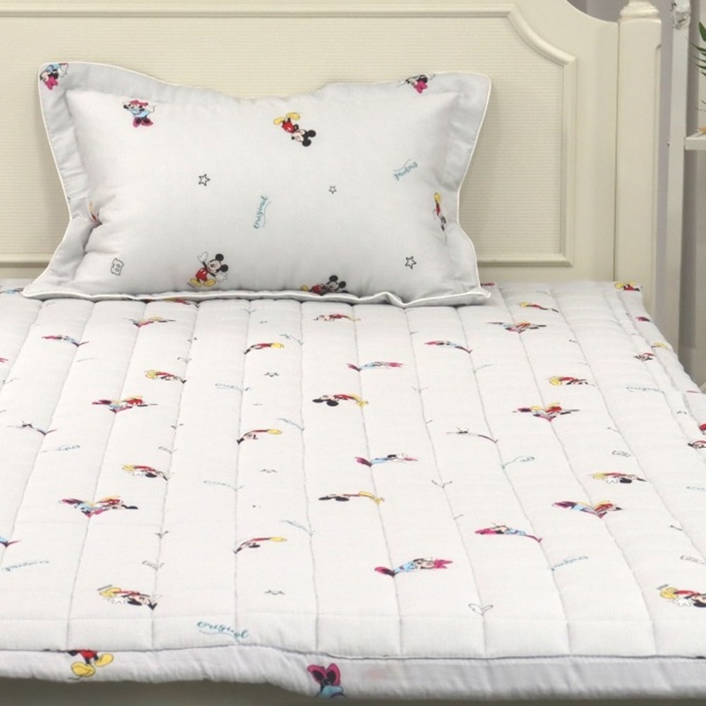 미키마우스 키즈 모달100 어린이 싱글 고정밴드 침대패드 SS