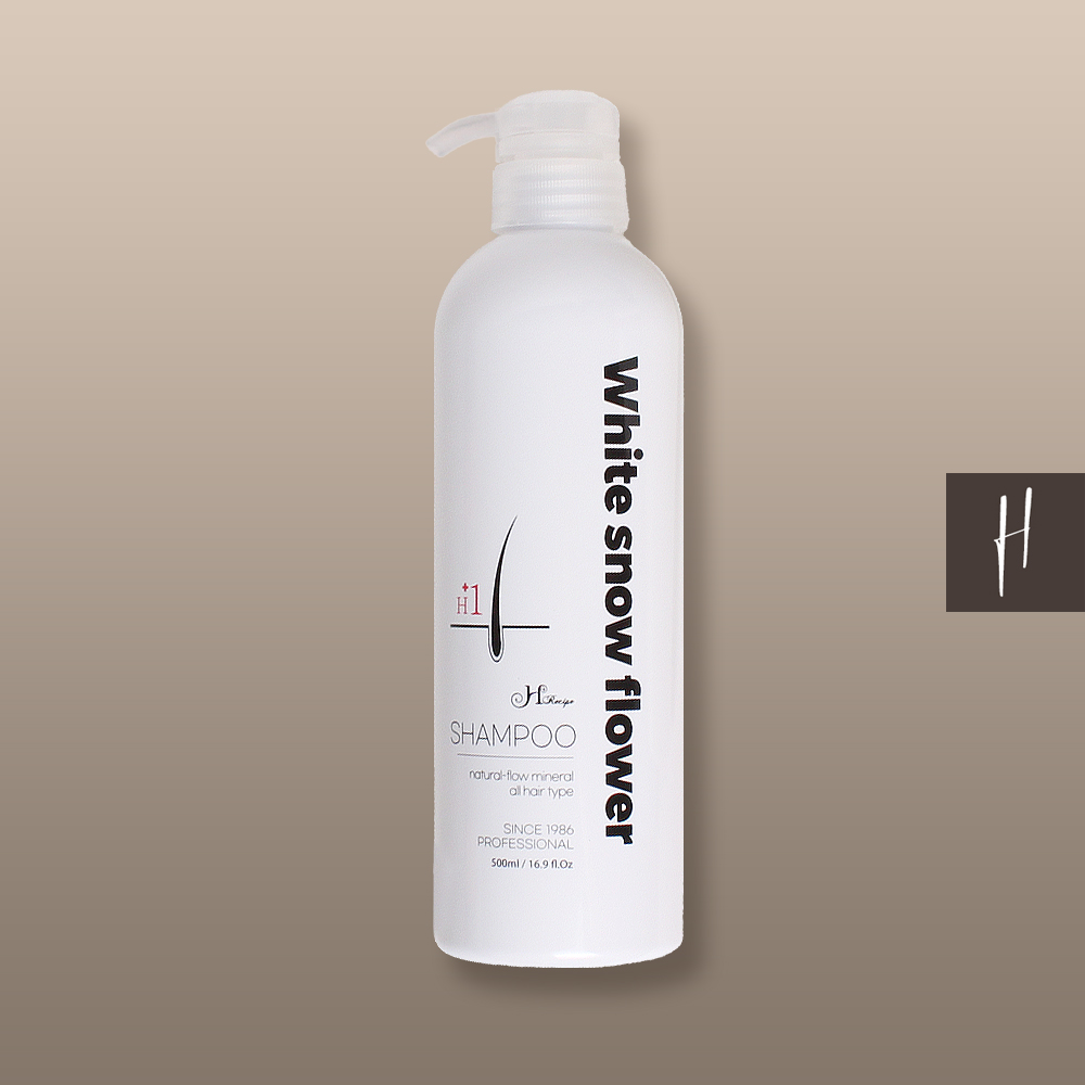 하얀눈꽃샴푸500ml / 150ml 탈모완화 약산성두피케어 무실리콘 지루성 정수리냄새 - 상품 이미지