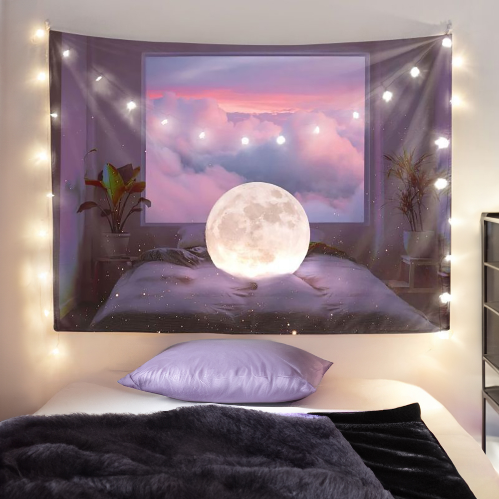 패브릭 포스터 인테리어 벽 가림막 커튼 감성 창가 풍경