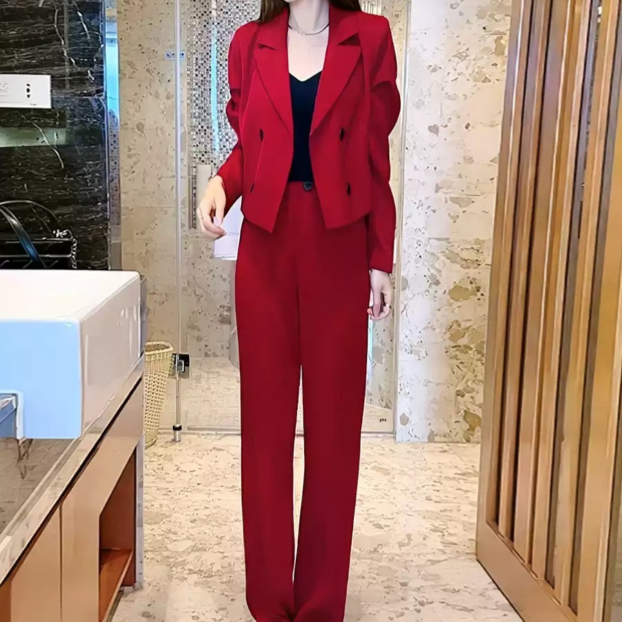 지옥에서 온 판사 5화 박신혜 정장 투피스 강빛나 레드 와이드 의상 옷 패션 - 상품 이미지