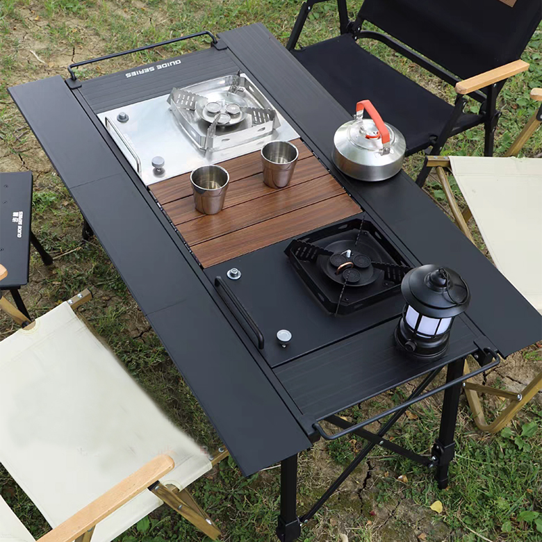 igt테이블 캠핑 경량 높이조절 하프유닛 바스켓 IGT 행어