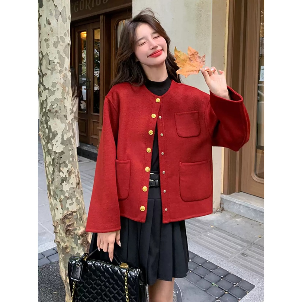 사장님의 식단표 2화 한지현 자켓 레드 연서 모던 라운드넥 의상 옷 패션 - 상세 이미지 3