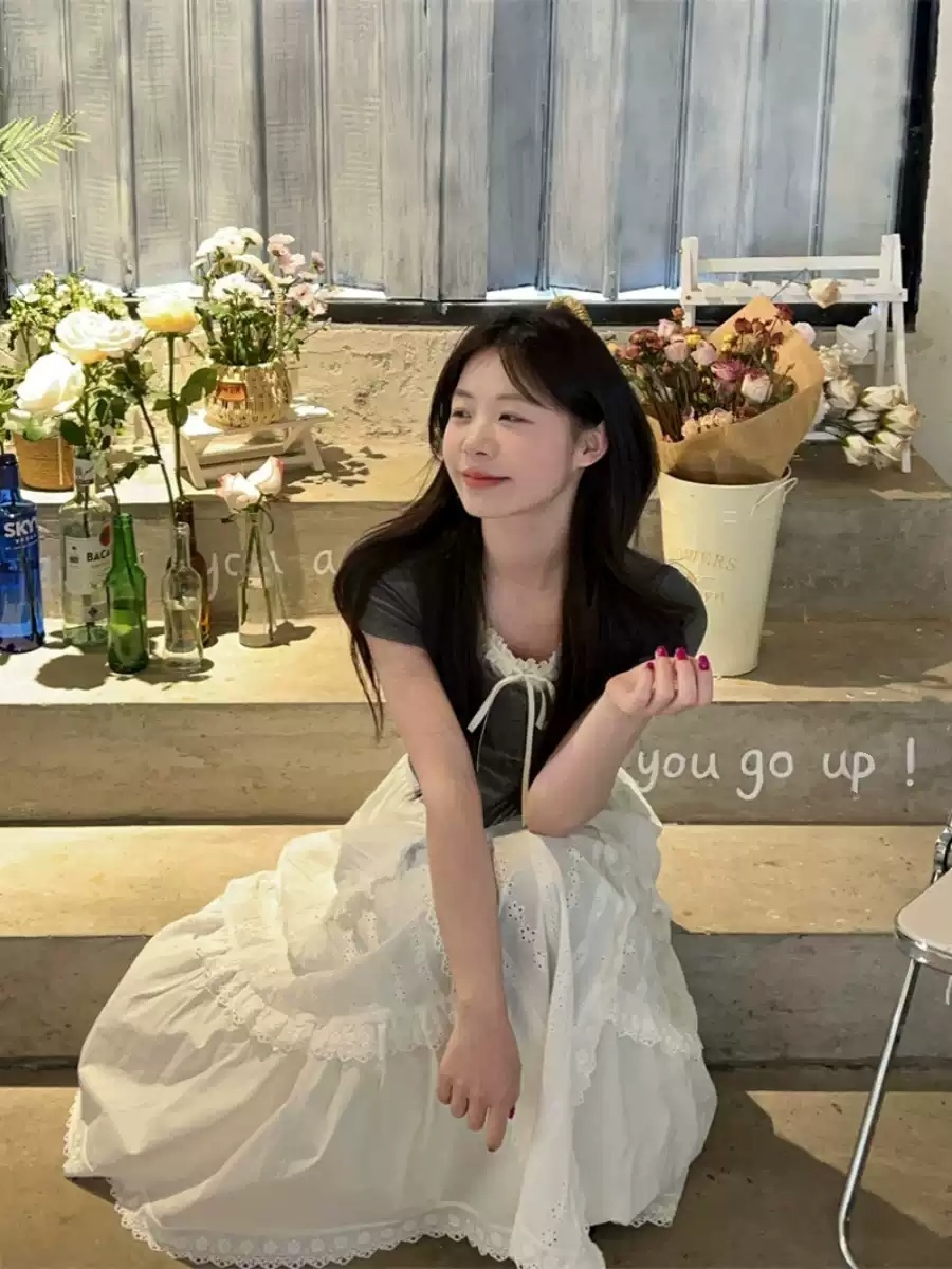동네멋집2 5화 스테이씨 세은 티셔츠 반팔 리본 레이어드 의상 옷 패션 - 상세 이미지 5