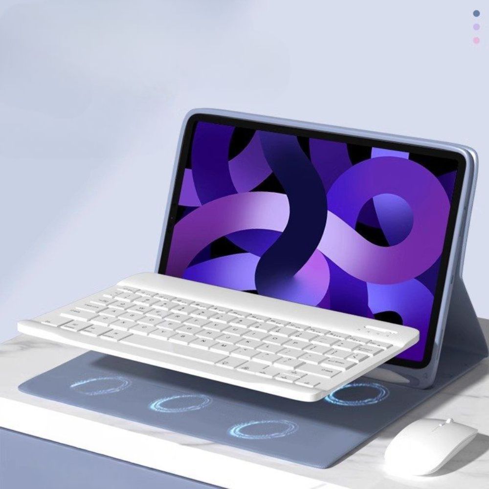 갤럭시탭 s10+ 케이스 블루투스 키보드 마우스 가죽 커버 삼성 갤럭시 탭 S10+(12.4인치) 라벤더퍼플+블루투스키보드+마우스+강화필름+펜 - 상세 이미지 2