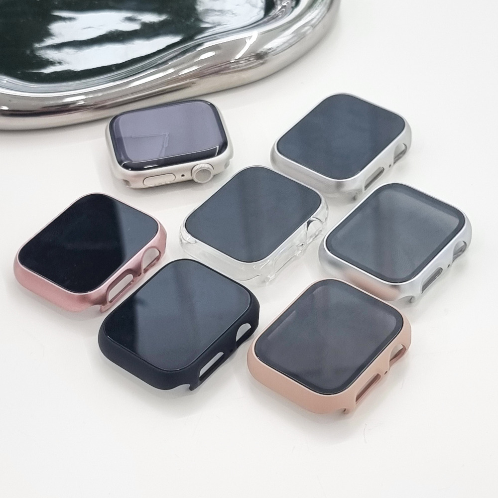 애플워치 풀커버 케이스 11 10 9 7 8 SE2 3 강화유리 액정보호